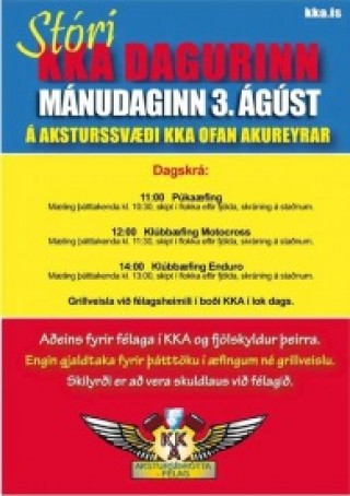 STÓRI KKA DAGURINN FÆRÐUR TIL MÁNUDAGSINS 3. ÁGÚST